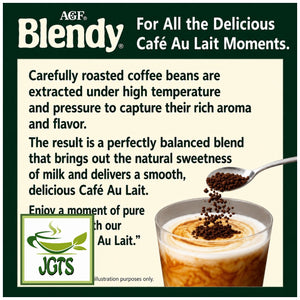 AGF Blendy Personal Instant Coffee - Great for making Cafe Au Lait (English)