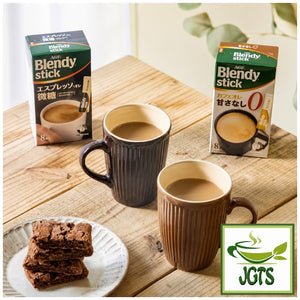 AGF Blendy Stick Espresso Au Lait Instant Coffee 8 Sticks - Brewed in two cups