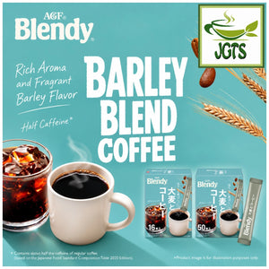 (AGF) Blendy Barley and Coffee Instant Coffee Sticks - Rich aroma and fragrant barley flavor (E)