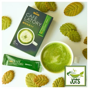 (AGF) Blendy Cafe Latory Matcha Latte - Matcha latte, box and stick