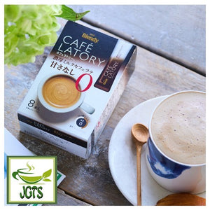 (AGF) Blendy Cafe Latory Milk (Non-Sweet) Cafe Latte - served hot in mug with box