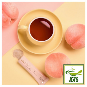 (AGF) Blendy Cafe Latory Peach Tea 7 Sticks - Brewed in cup with open stick