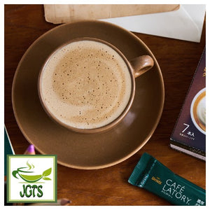 (AGF) Blendy Cafe Latory Rich Creamy Cappuccino Latte 7 Sticks - Fresh brewed in cup view