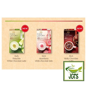 (AGF) Blendy Cafe Latory Rich Strawberry White Chocolate Latte - New Cafe Latory Sweets Series Package