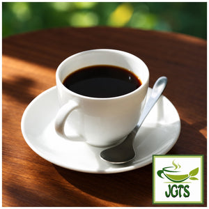 (AGF) Blendy Morihiko Time Black Deep Flavor Coffee Sticks - Fresh brewed in coffee cup
