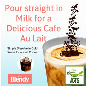 (AGF) Blendy Stick Black Soothing Caffeine-Free Coffee - Instructions to make cafe au lait