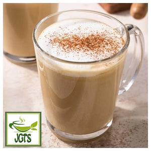 Chai Latte with Assam Tea Leaves - Chai latte in glass