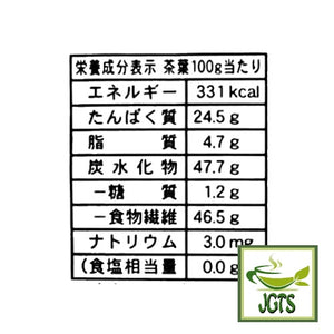 Deep-steamed Sencha from Shizuoka - Nutrition information tea leaves