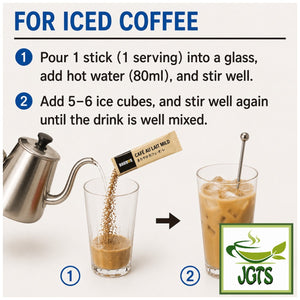 Doutor Cafe Au Lait Mild Instant Coffee - Instructions to prepare iced Cafe Au Lait (E)