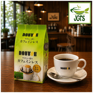Doutor Mild Aroma Caffeine-free Drip Coffee - Fresh brewed in cup with package