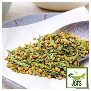 GENMAICHA (Brown rice tea) with UJI MATCHA - loose tea on scoop