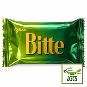 Glico Bitte Matcha Chocolate - Individually wrapped matcha chocolate cookie