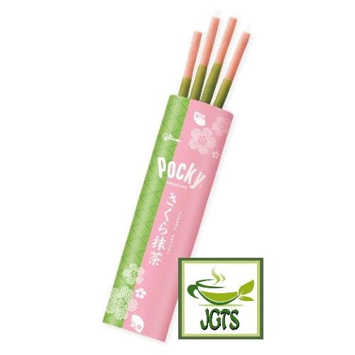 Glico Pocky Sakura Matcha - 8 individually wrapped packages