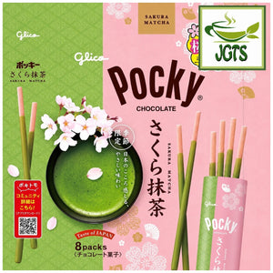 Glico Pocky Sakura Matcha - Chocolate Sakura Matcha