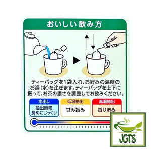 (Harada) Yabukita Blend Green Tea Bags 50 Pack - Instructions to brew (J)