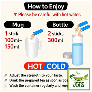 (ITO EN) Health Mineral Mugicha - Instructions to make mugicha instant tea (E)