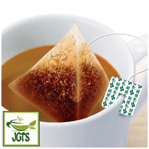 (ITO EN) Roasted Green Tea (Houjicha) Premium Tea Bags 20 Pack - One individual tea bag in cup