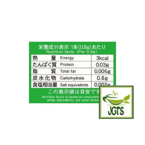 Instant (Ryokucha) Green Tea Sticks with Matcha- Nutrition information