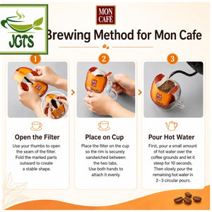 Kataoka - Drip Coffee Mon Cafe Mocha Blend - Instructions to brew moncafe coffee