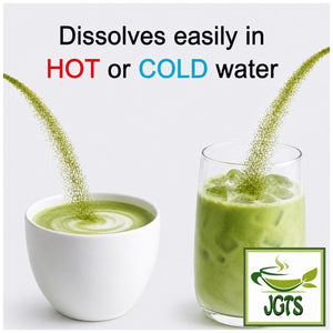 (Kataoka Bussan) - Tsujiri Matcha Latte - Dissolves easily in hot or cold water and milk