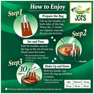 Key Coffee KEY DOORS JET BREW Drip Coffee Kilimanjaro - Instructions to jet brew key coffee filter packets (E)