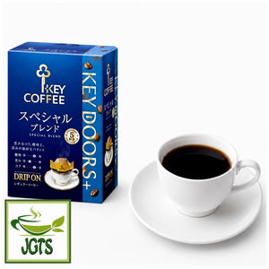 (Key Coffee) - KEY DOORS Drip On Special Blend - Drip brewed in a white coffee cup