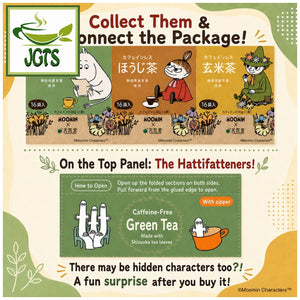 Kunitaro Moomin Decaffeinated Green Tea Bags - Collect and connect (E)