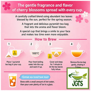 (Lipton) Sakura Tea Japan Limited Blend - Instructions to brew the sakura teabags (E)
