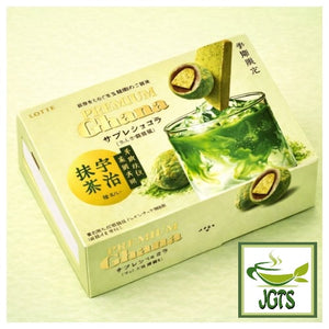 (Lotte) Premium Ghana Sable Chocolate Deep Uji Matcha - Box view side