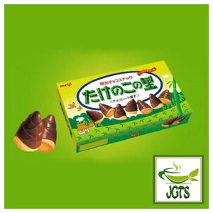 Meiji Takenoko No Sato Chocolate - Package with chocolate cookie