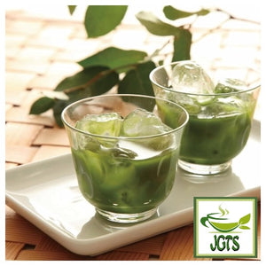Morihan Uji Matcha Sweet Green Tea - Served in glasses