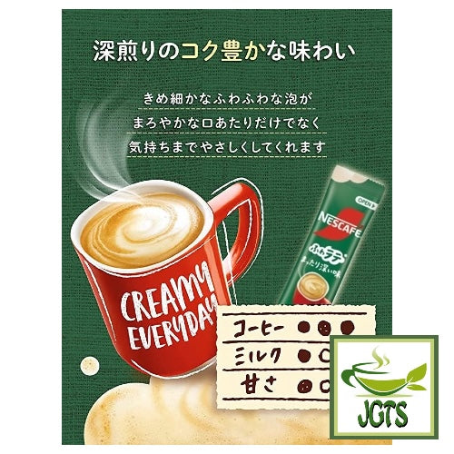 Nescafé Excella Fuwa Cafe Latte Deep Flavor Instant Coffee - Flavor chart