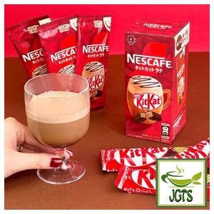 Nescafe KitKat Latte - cold latte in glass
