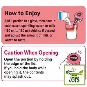 Nestle Japan Nescafe Potion Peach Tea Latte - Instructions to prepare Nescafe potion (E)