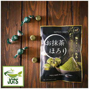Nissin Matcha Horori - Package and candy wrapped