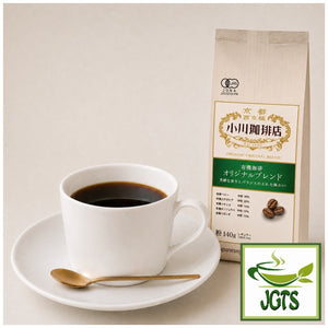 Ogawa Coffee Shop ~ Original Organic Blend Ground Coffee - Brewed Coffee in a Cup and package