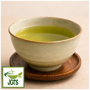 Organic - Kagoshima Sencha Green Tea - brewed green tea in cup