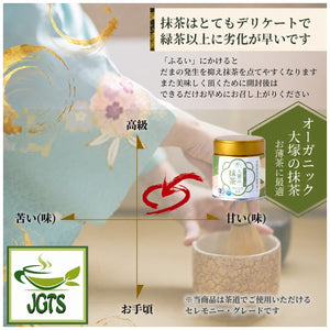 Otsuka Seicha Organic Matcha - Matcha is very delicate and deteriorates faster than green tea