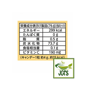 (Senjaku) Naoshichi Throat Lozenges - Nutrition information