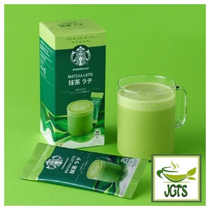 Starbucks Premium Mix Matcha Latte - One stick brewed in cup with box
