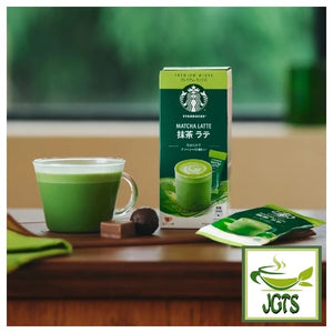 Starbucks Premium Mix Matcha Latte with Reusable Cup - Matcha drink in cup