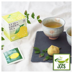 Tea Boutique Yuzu Green Tea (Green Tea with YUZU Citron) - brewed in cup