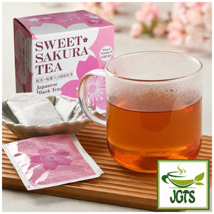 (Tea Boutique) Sweet Sakura Tea (Black tea with Cherry Blossom and Leaf) - Fresh brewed pot of sakura black tea