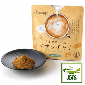 (Tsuboichi) - Masala Chai Latte - Package and dish of powder