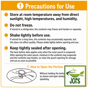 (UCC) Cafe Plus Coffee Creamer 40 Pieces - Instructions how to use creamer (E)