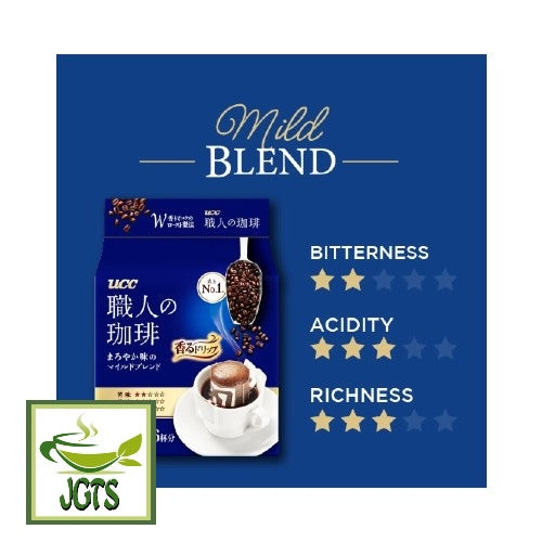 (UCC) Craftsman's Special Mild Blend Ground Coffee 16 Pack - Flavor chart