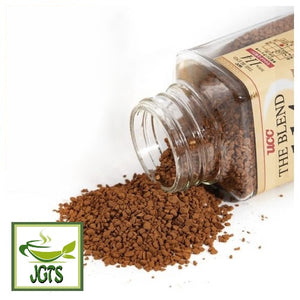 (UCC) The Blend 114 Instant Coffee (Jar) - Jar with instant coffee pouring out