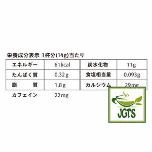 Wakodo Milk Shop's Instant Milk Coffee - Nutrition information