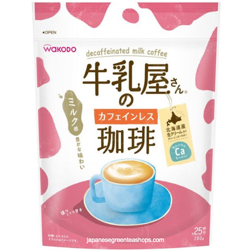 (Wakodo) Milk Shop's Instant Decaffeinated Milk Coffee Japanese Green