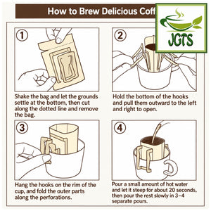 (Yamamoto Coffee) Drip Coffee Everyday Blend - Instructions to drip brew Yamamoto drip coffee packets (E)